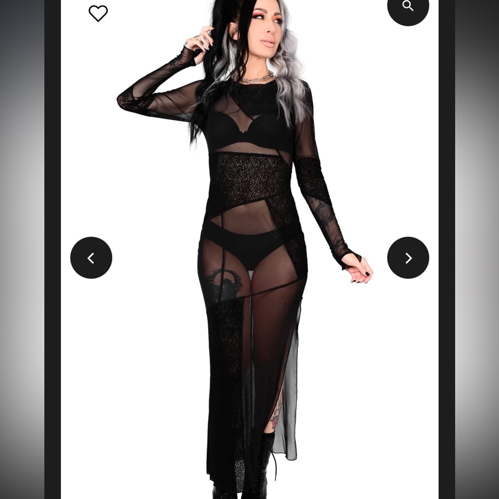 Elegant Black Sheer Maxi Dress